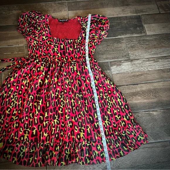 Sourpuss red leopard print dress S - Picture 7 of 10